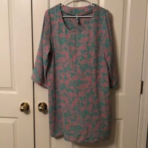 Neon Pink and Mint Green Boutique Dress